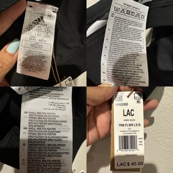 Adidas Sports Bra Light Support SZ L NEW! - Picture 11 of 12